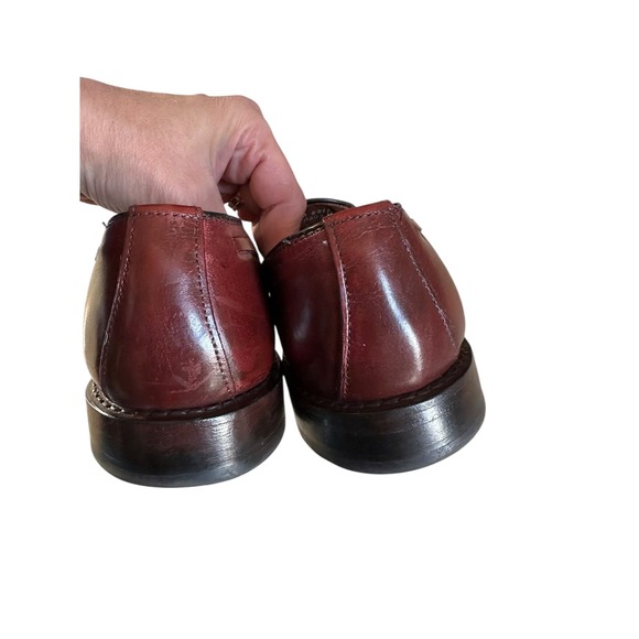 Allen Edmonds Grayson Tassel Loafers Burgundy Leather‎ Men's Dress Shoes Size 10 - Picture 5 of 9